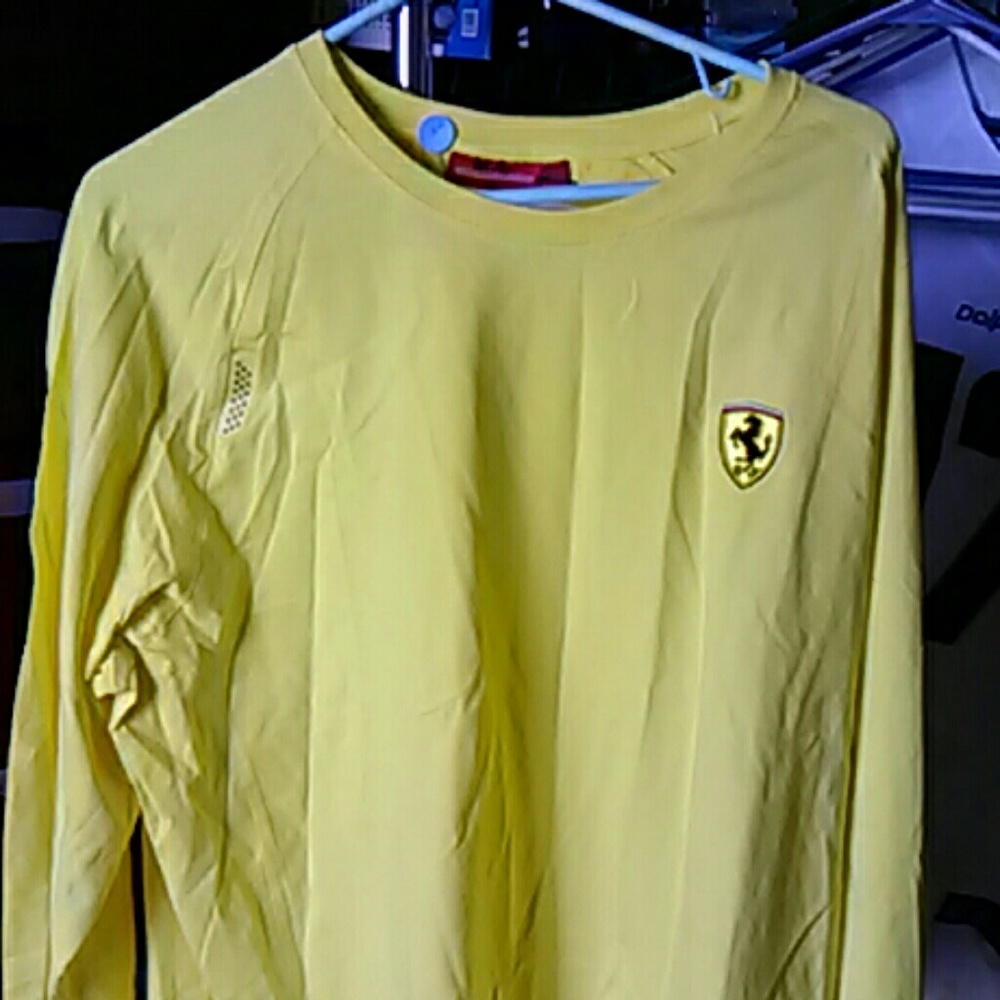 Mens ferrari long sleeve shirt